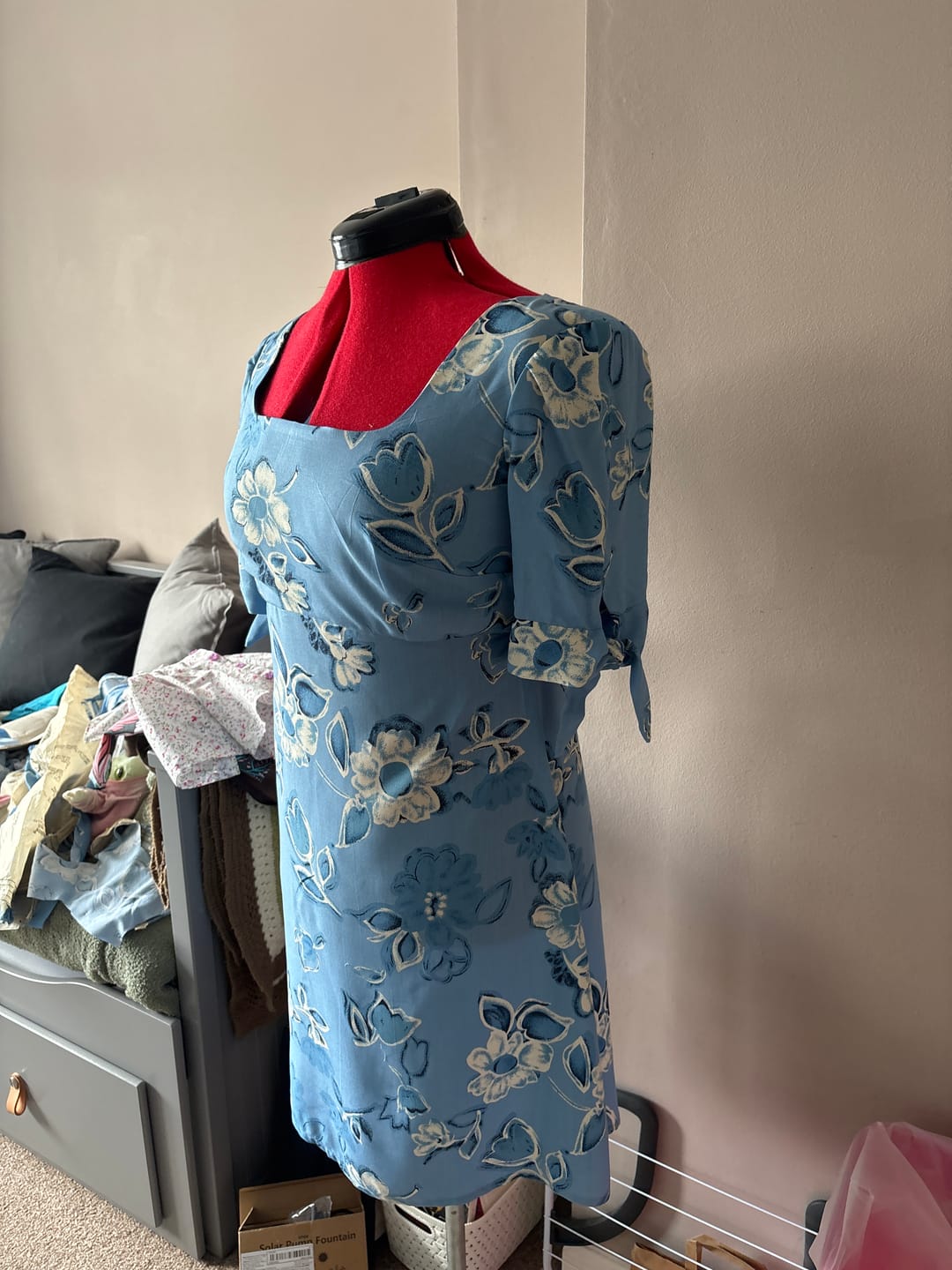 Customer photo review of Vintage Posy Viscose Challis Fabric