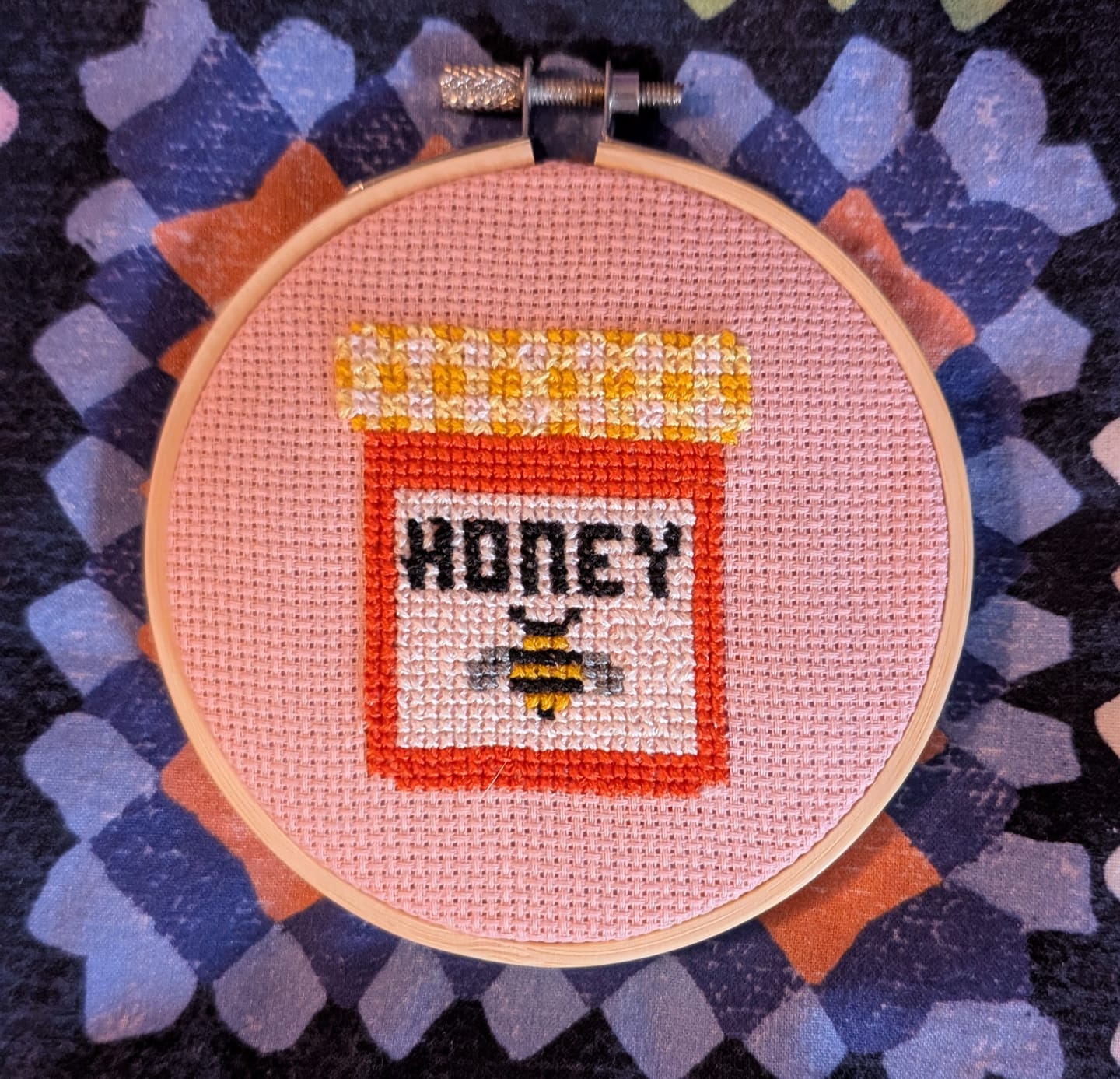 Customer photo review of Honey Cross Stitch Kit
