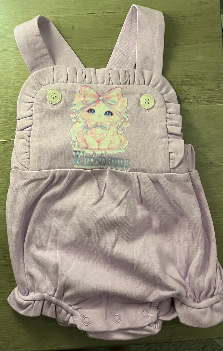 Customer photo review of Ruffle Vintage Bubble Romper