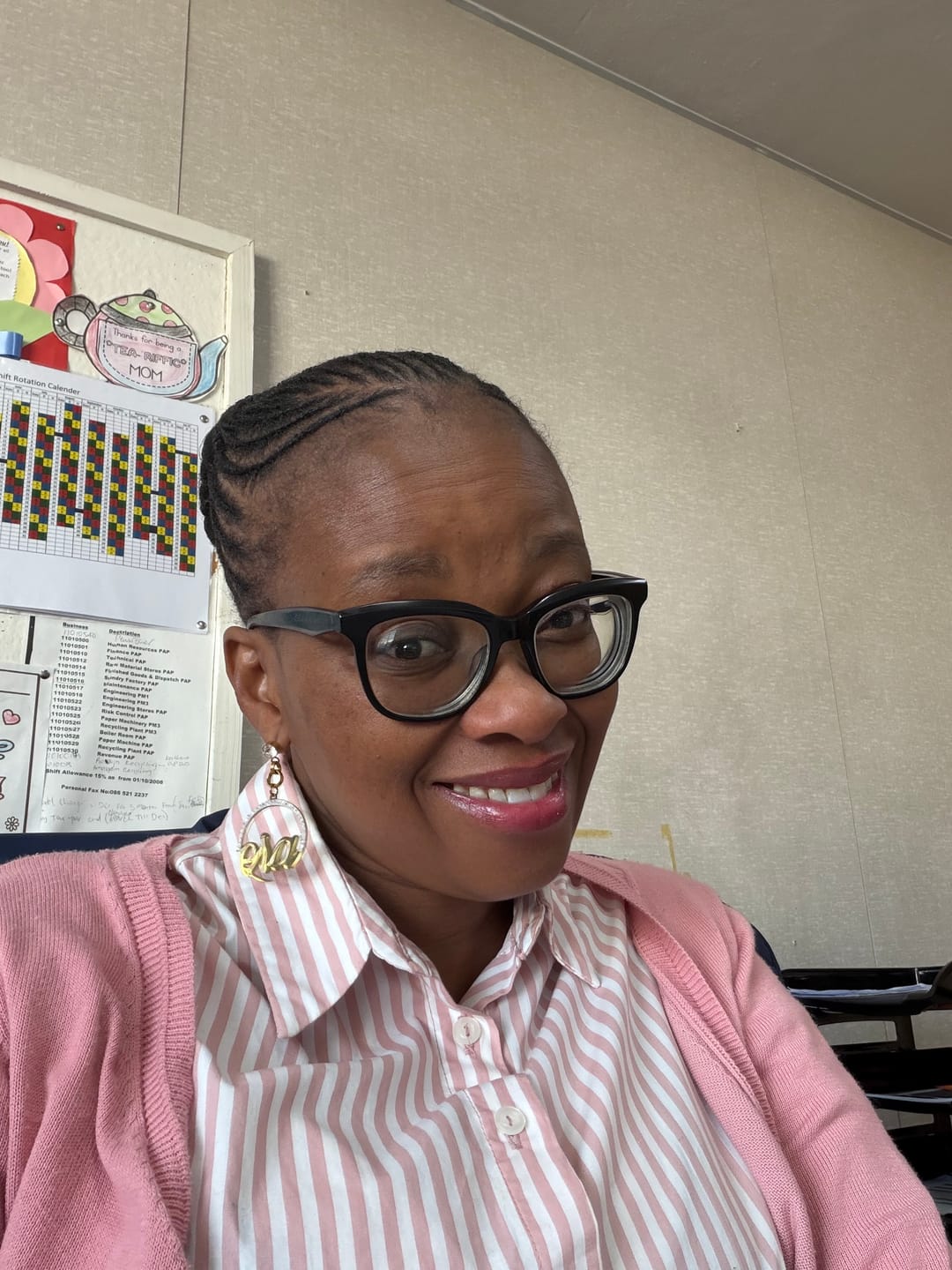 Customer photo review of Gold Muse Drop Hoops