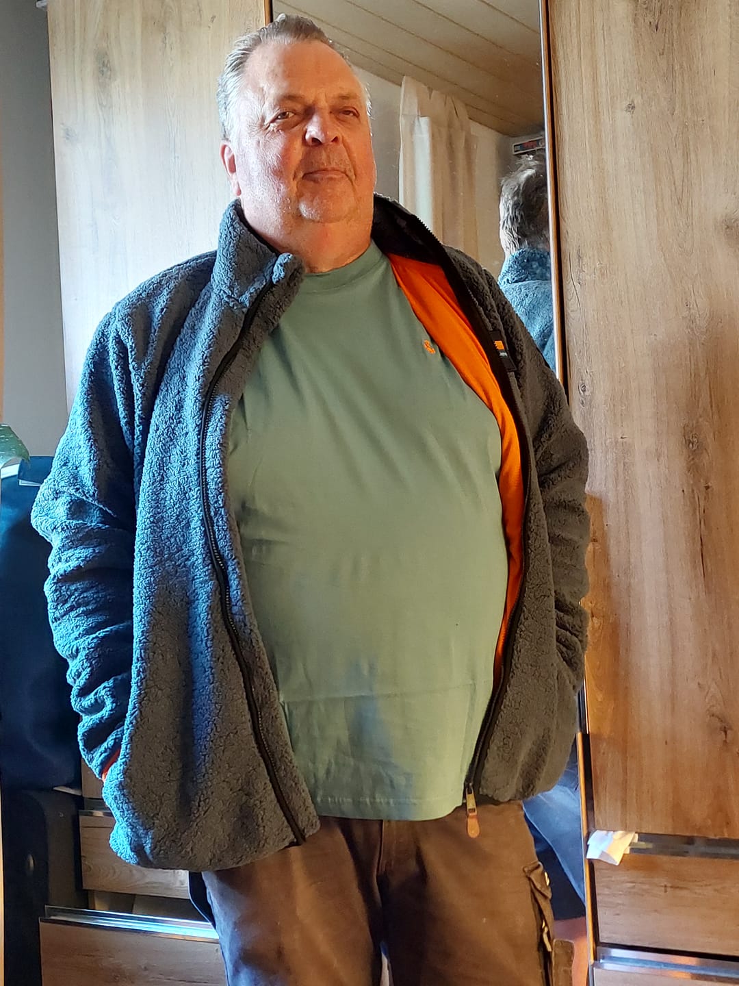 Customer photo review of Klettwatt Patch · Unisex Premium Sherpa Jacke