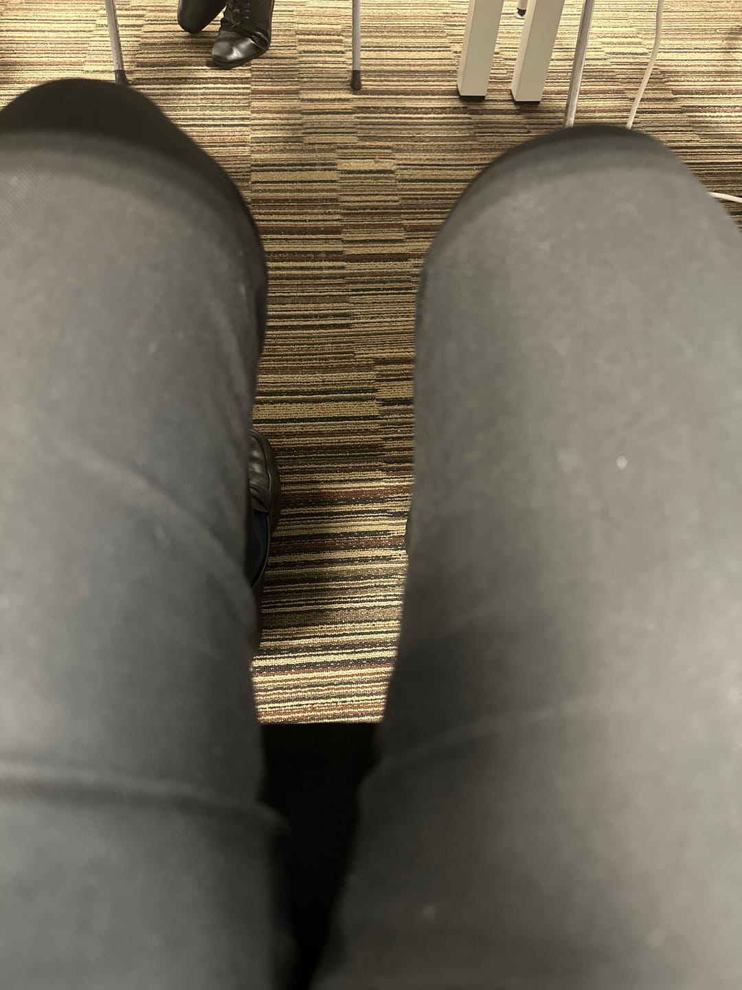 Customer photo review of Trousers With Belt Loop - Jet Black Plain (Slim Straight)