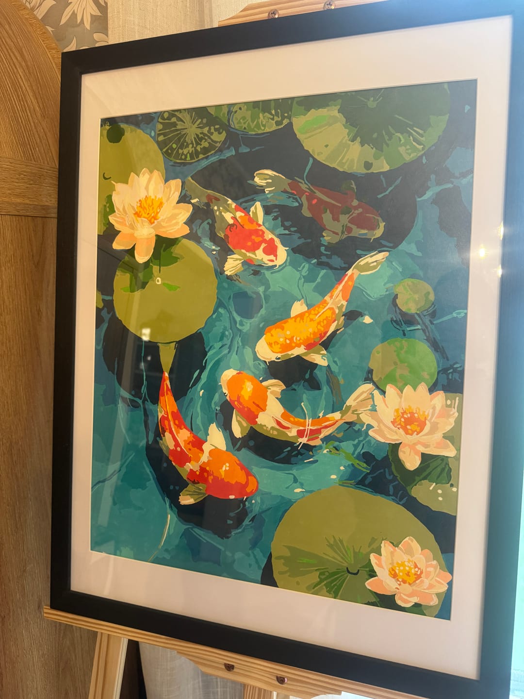 Customer photo review of Koi pond | Paint by Number