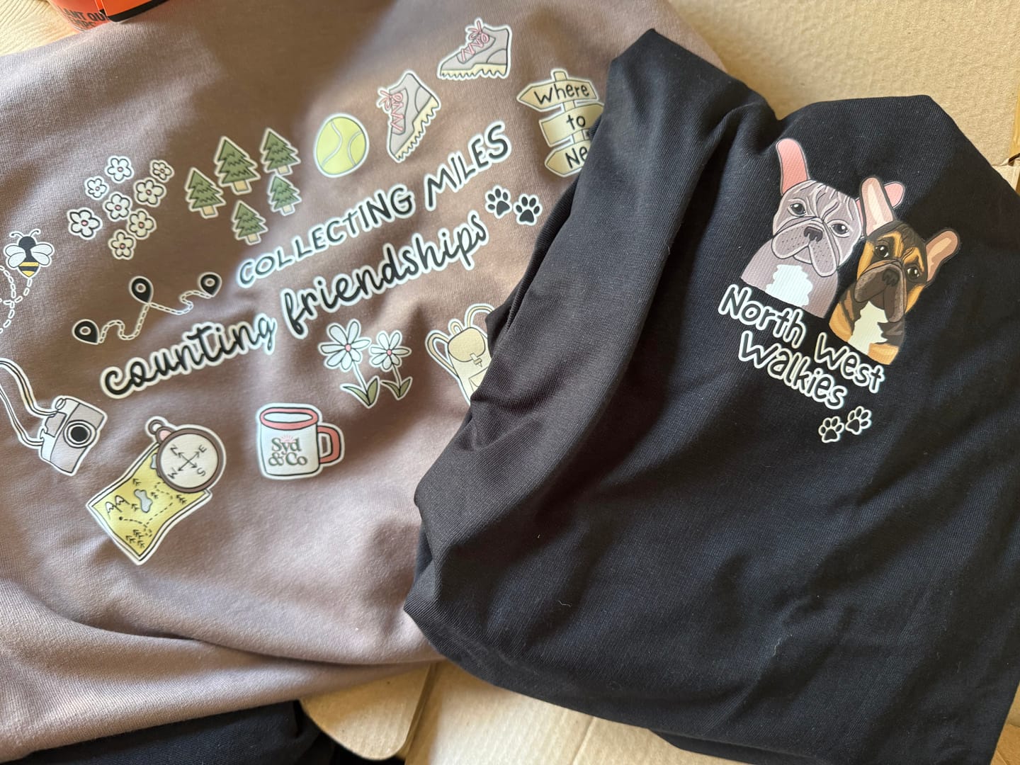 Customer photo review of North West Walkies Personalised Hoodie and Tee Bundle