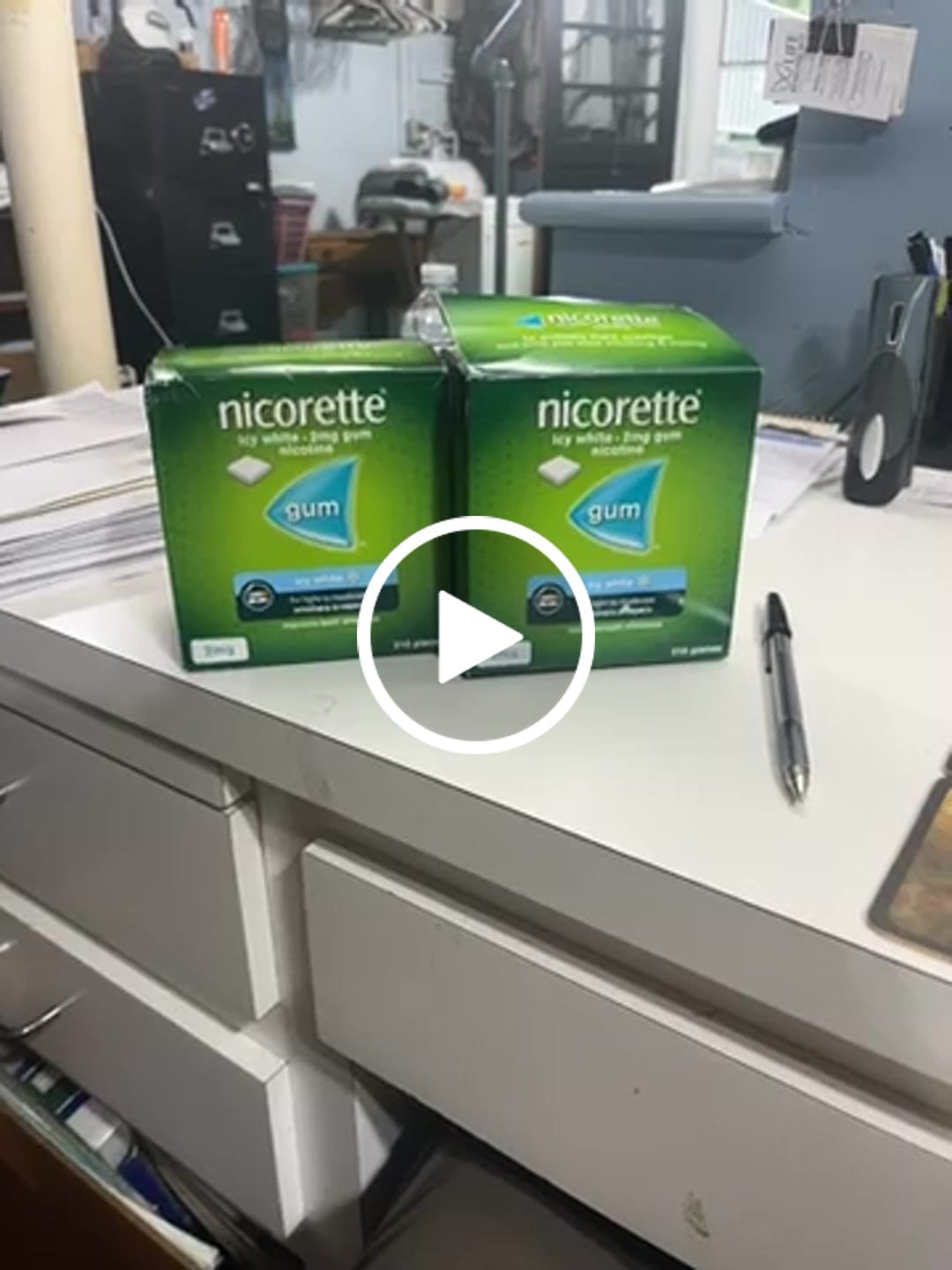 Customer video review of Nicorette Icy White Gum 2mg 210 Pieces