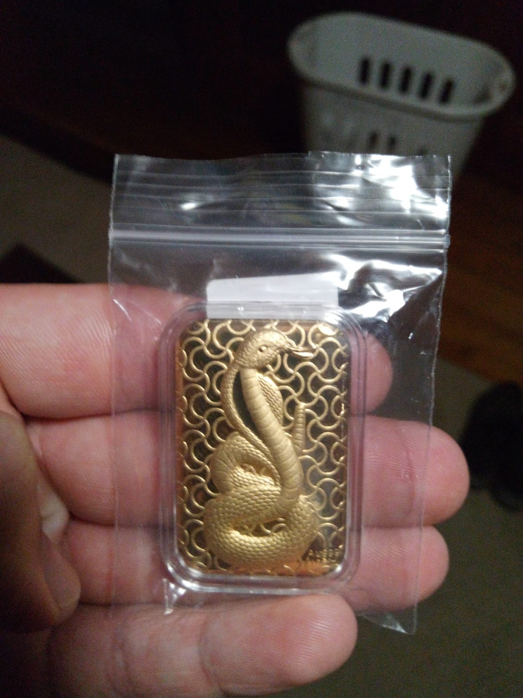 Customer photo review of 24K Yellow Gold  (99.99% Gold Purity) Essential King Cobra