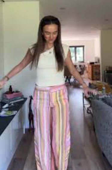 Customer photo review of Beatrice Wide Leg Palazzo Pants