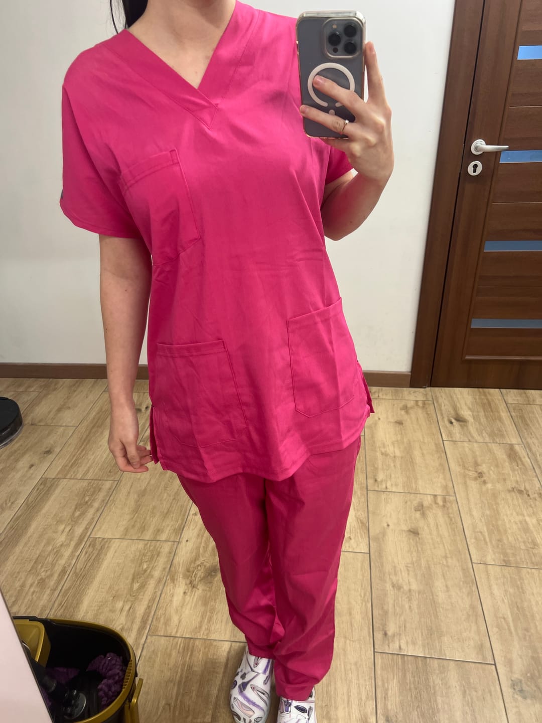 Customer photo review of Costum Medical Elastan Roz Fuchsia, Pentru Femei - Model Classic Flex
