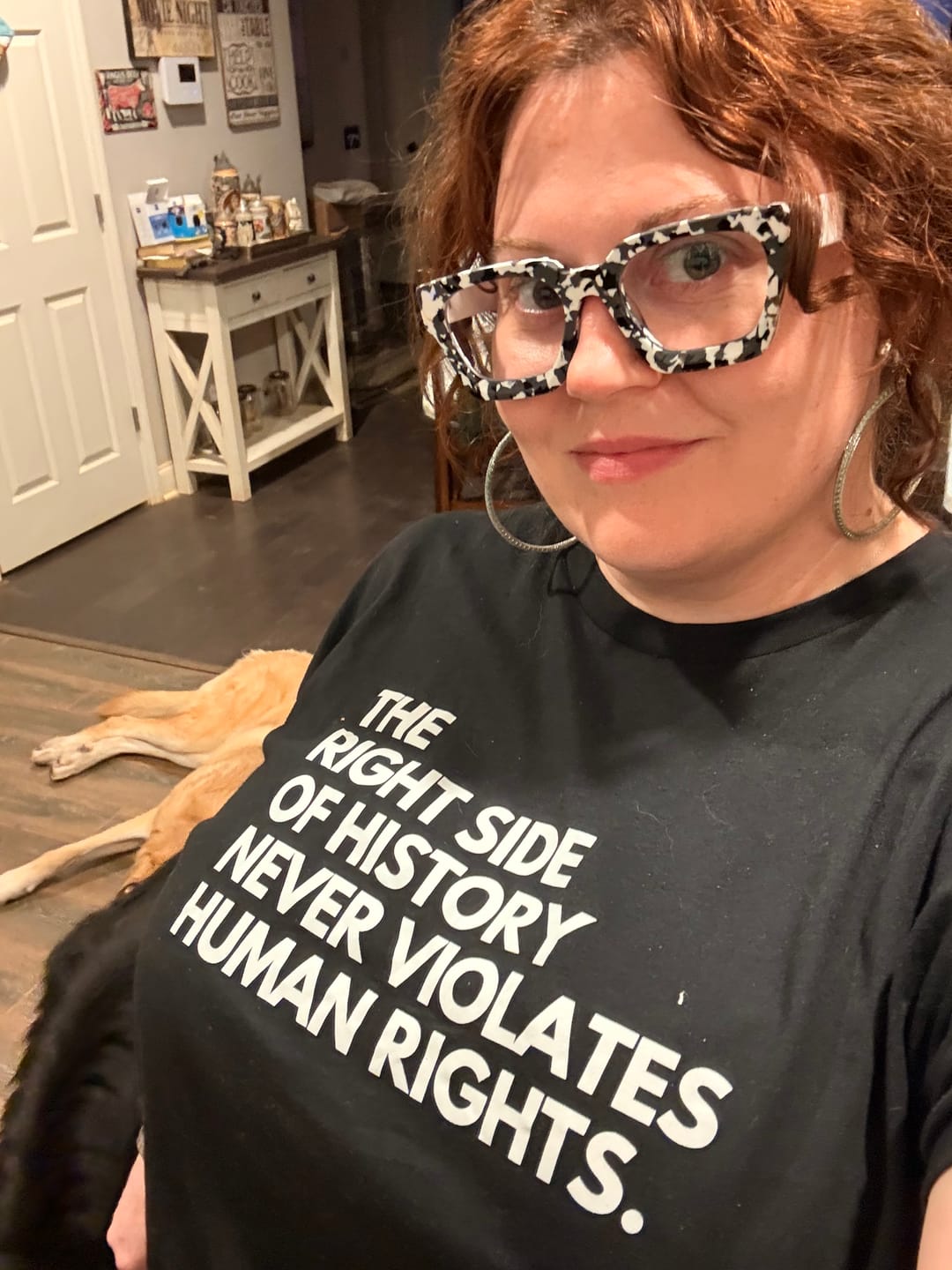 Customer photo review of Right Side of History Unisex T-shirt