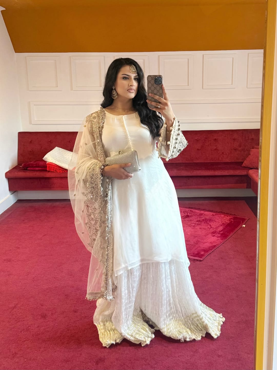 Customer photo review of P-255- White - Readymade - Khuda Ameer Creations 2024