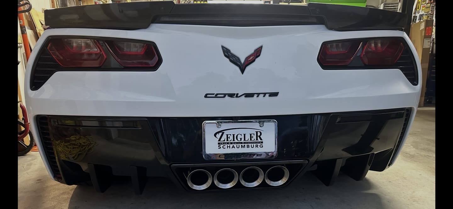 Customer photo review of Corvette C7 Rear Bumper Diffuser Fins
