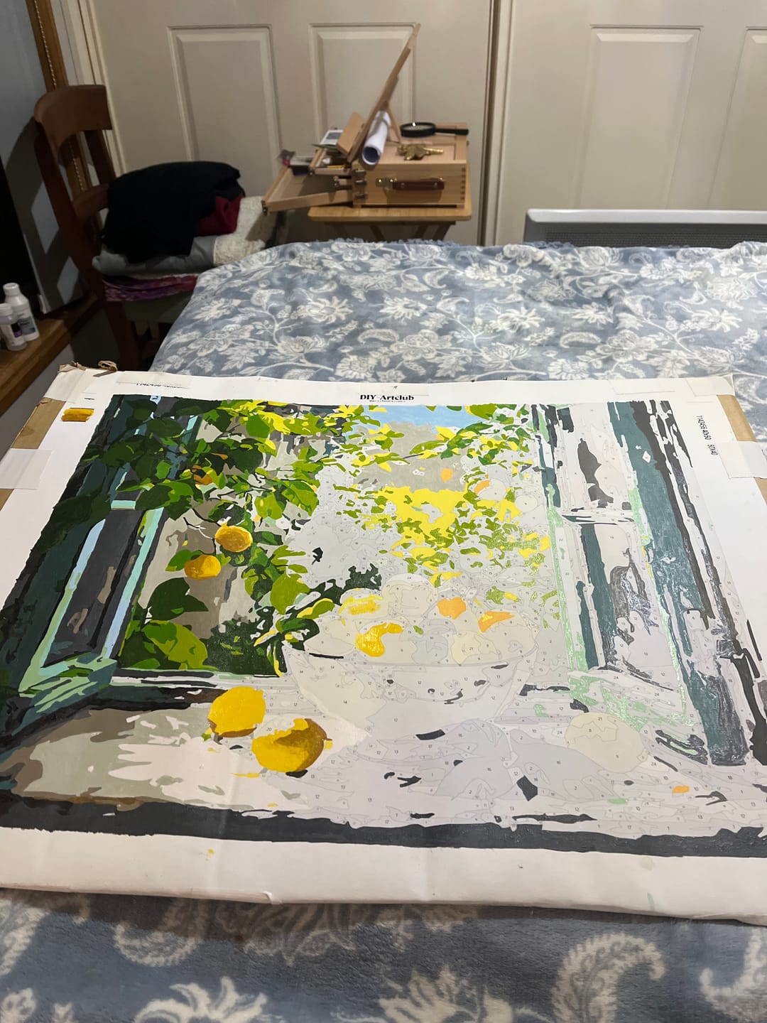 Customer photo review of Lemon Bowl at the Window | Paint by Number
