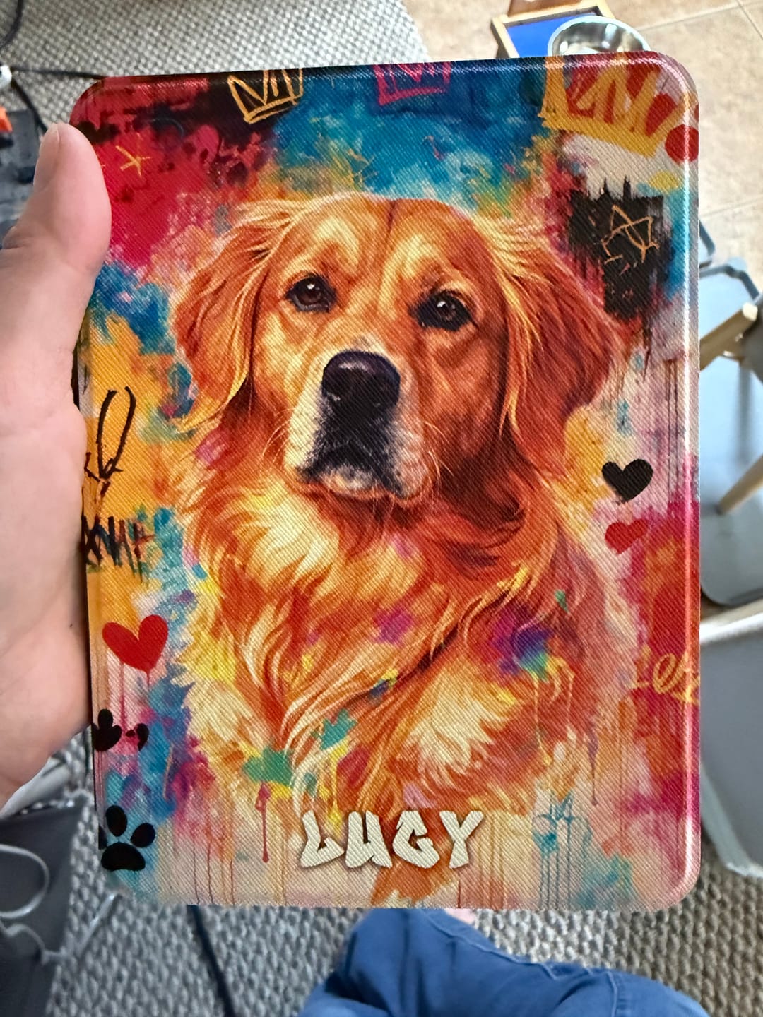 Customer photo review of Graffiti - Personalized Kindle Case