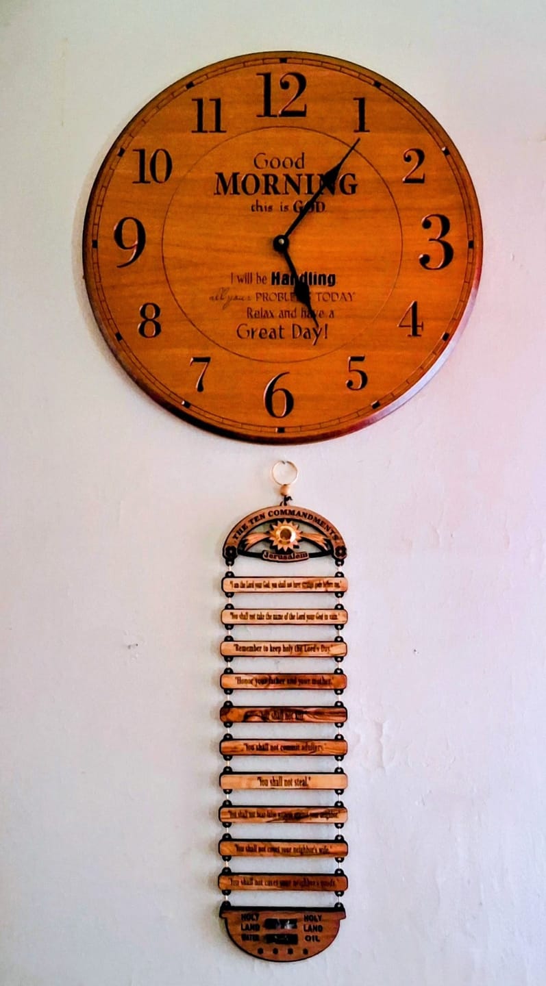 Customer photo review of Ten Commandments Wall Hanging from the Holy Land