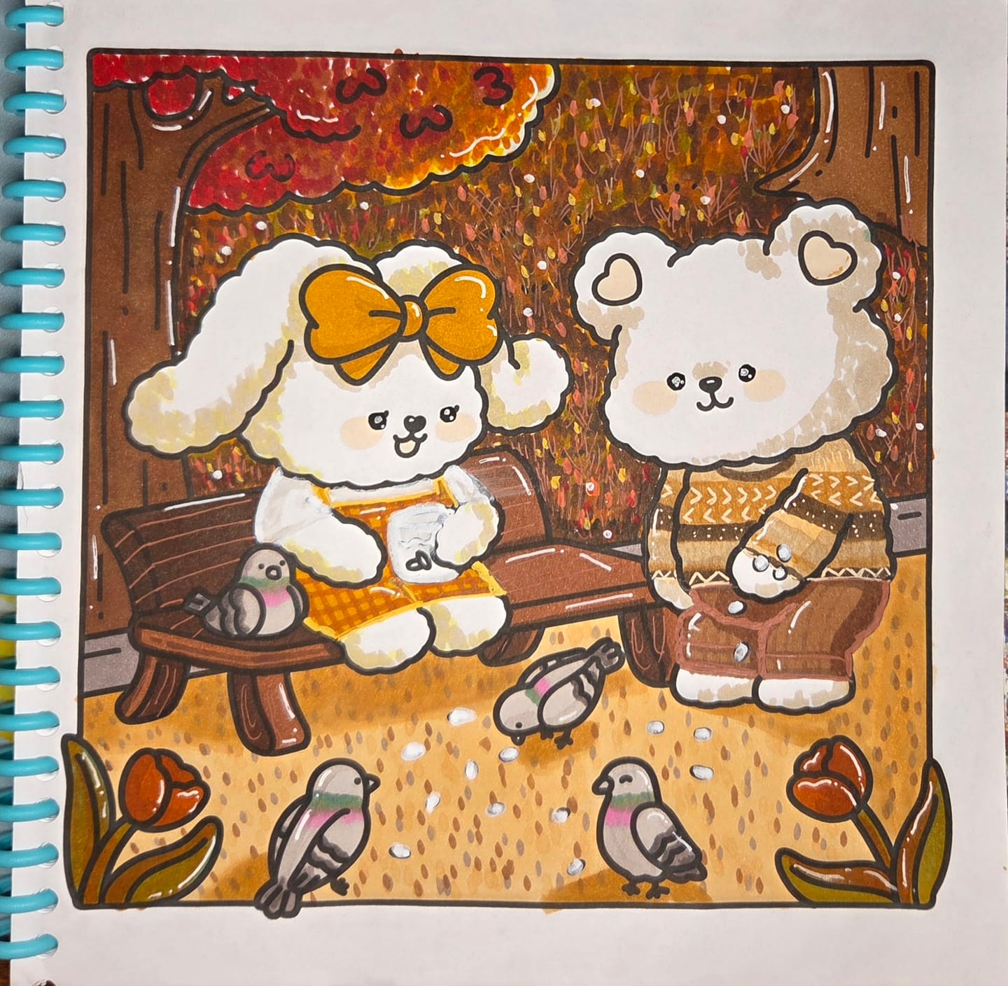 Customer photo review of Ohuhu Honolulu 104 Colors Dual Tips Alcohol Art Markers (New Color Codes)