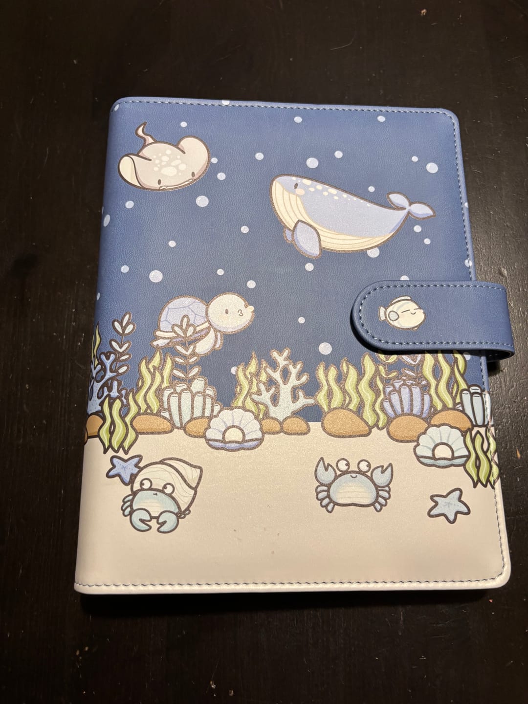 Customer photo review of Vegan Leather Binder/Planner - Sea Friends