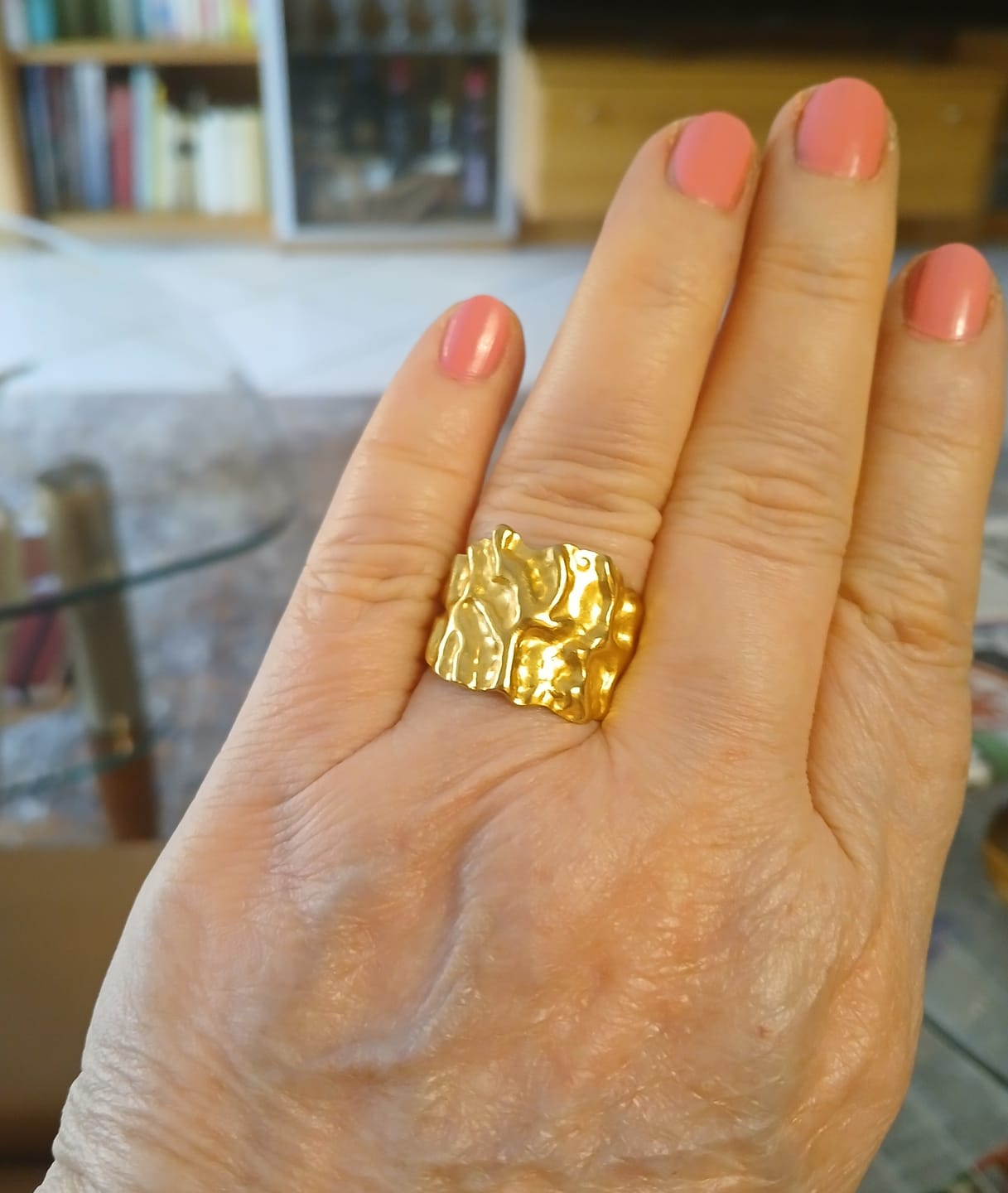 Customer photo review of Majlis - Hammered Ring Stainless Steel