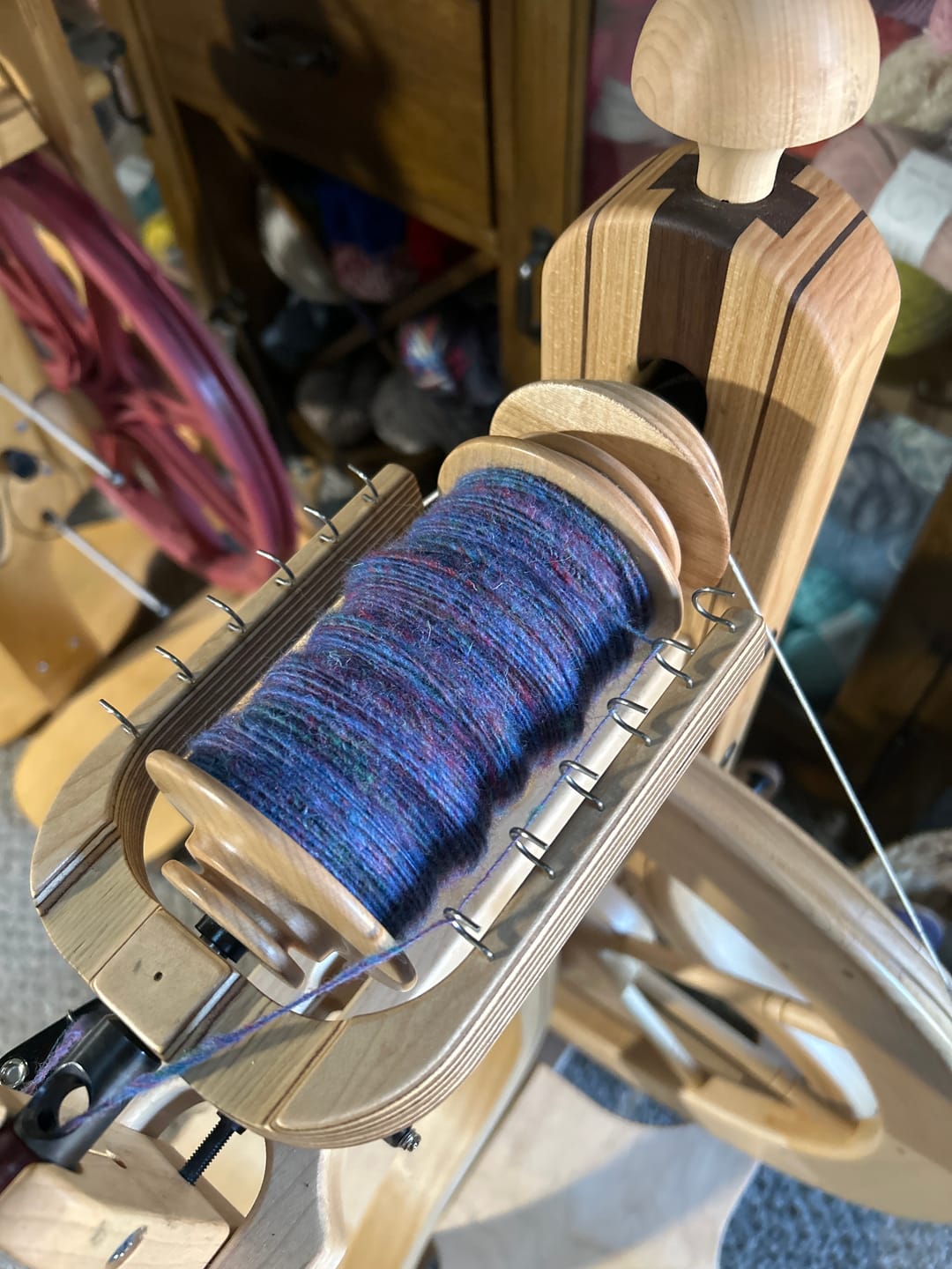 Customer photo review of Pin-Drafted Roving: Heathered Amethyst