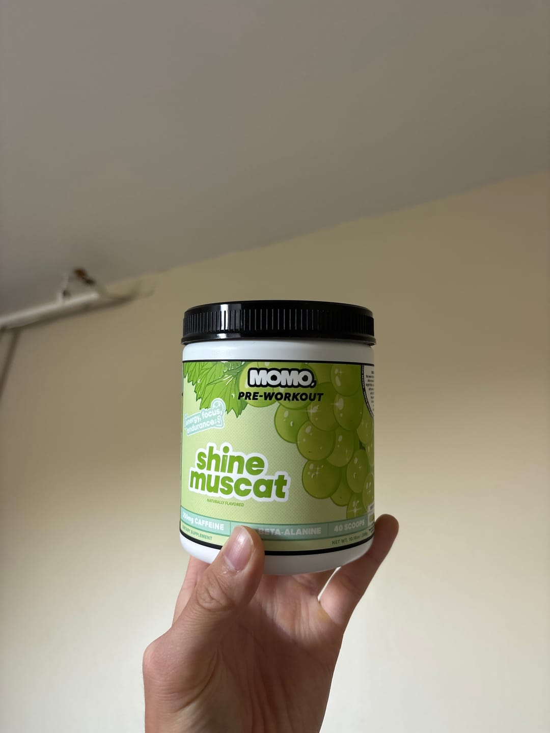 Customer photo review of MOMO® pre-workout | Shine Muscat | 40 scoops