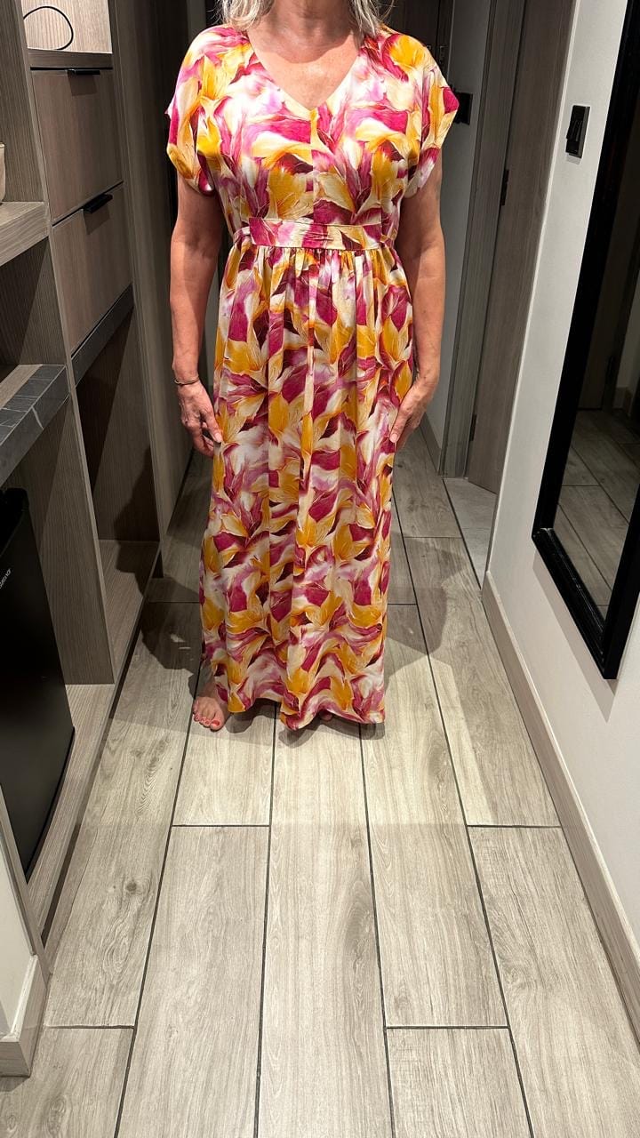 Customer photo review of Flame Lily Viscose Twill Fabric
