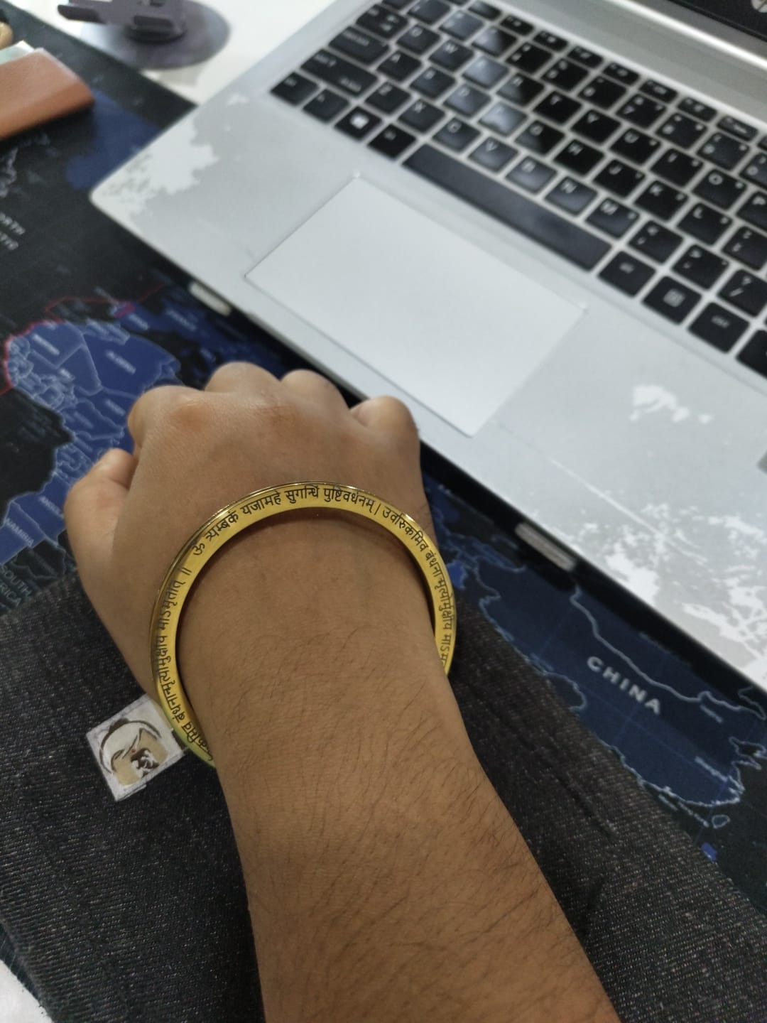 Customer photo review of Maha Mritunjay Mantra Shakti Kada