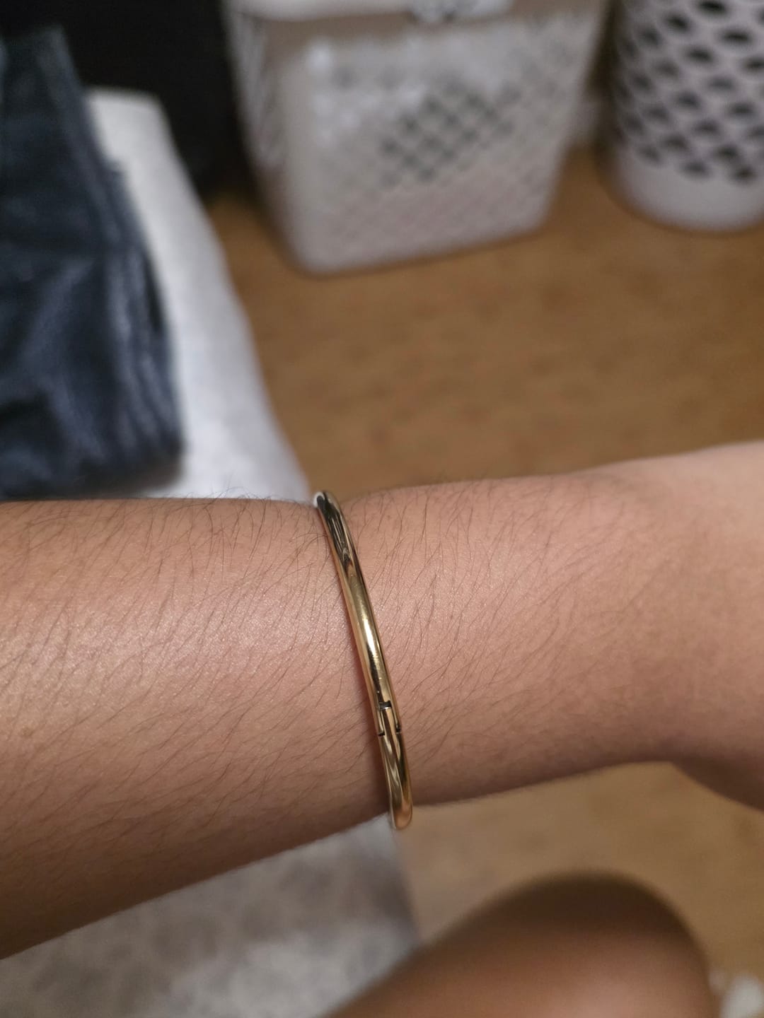 Customer photo review of Everyday Stackable Halo Bangle