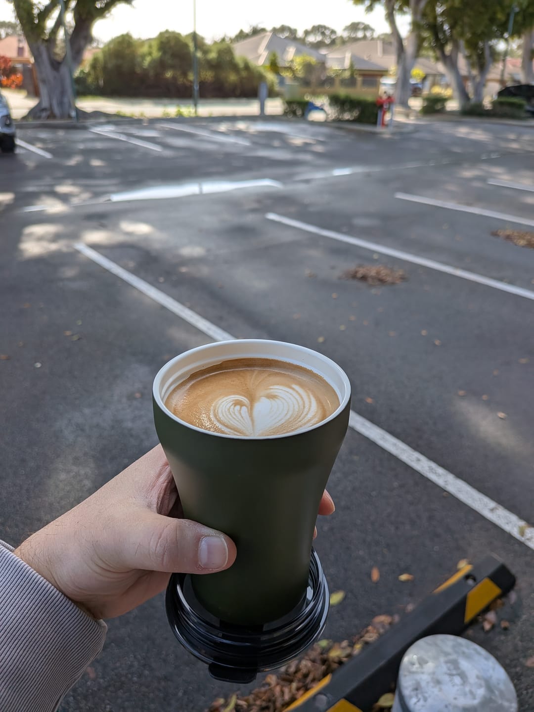 Customer photo review of 8oz Commuter Cup | Ivy Green
