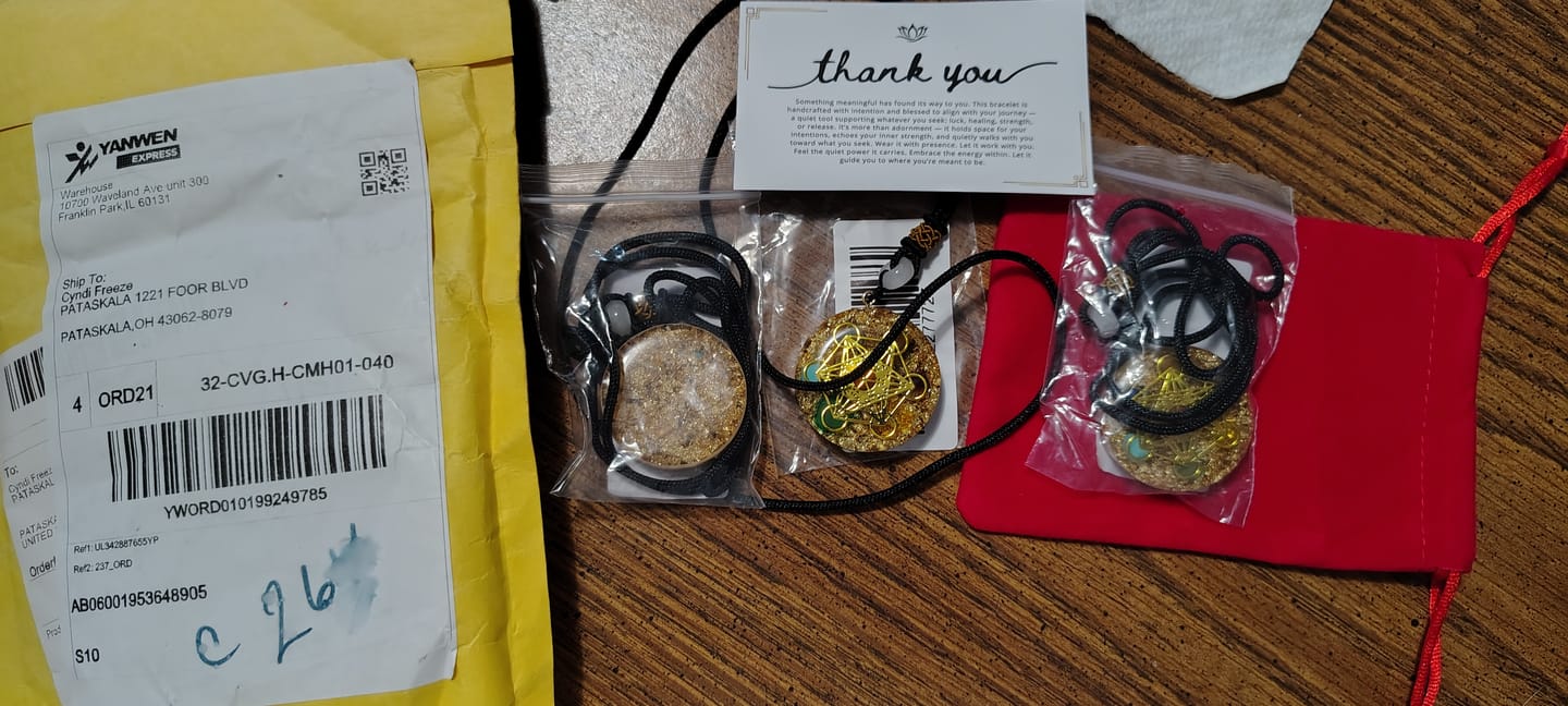Customer photo review of Chakra Talisman with Orgone – Reconnect With Your Life Force Energy