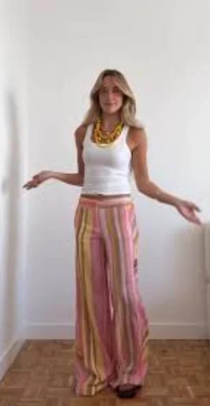 Customer photo review of Beatrice Wide Leg Palazzo Pants