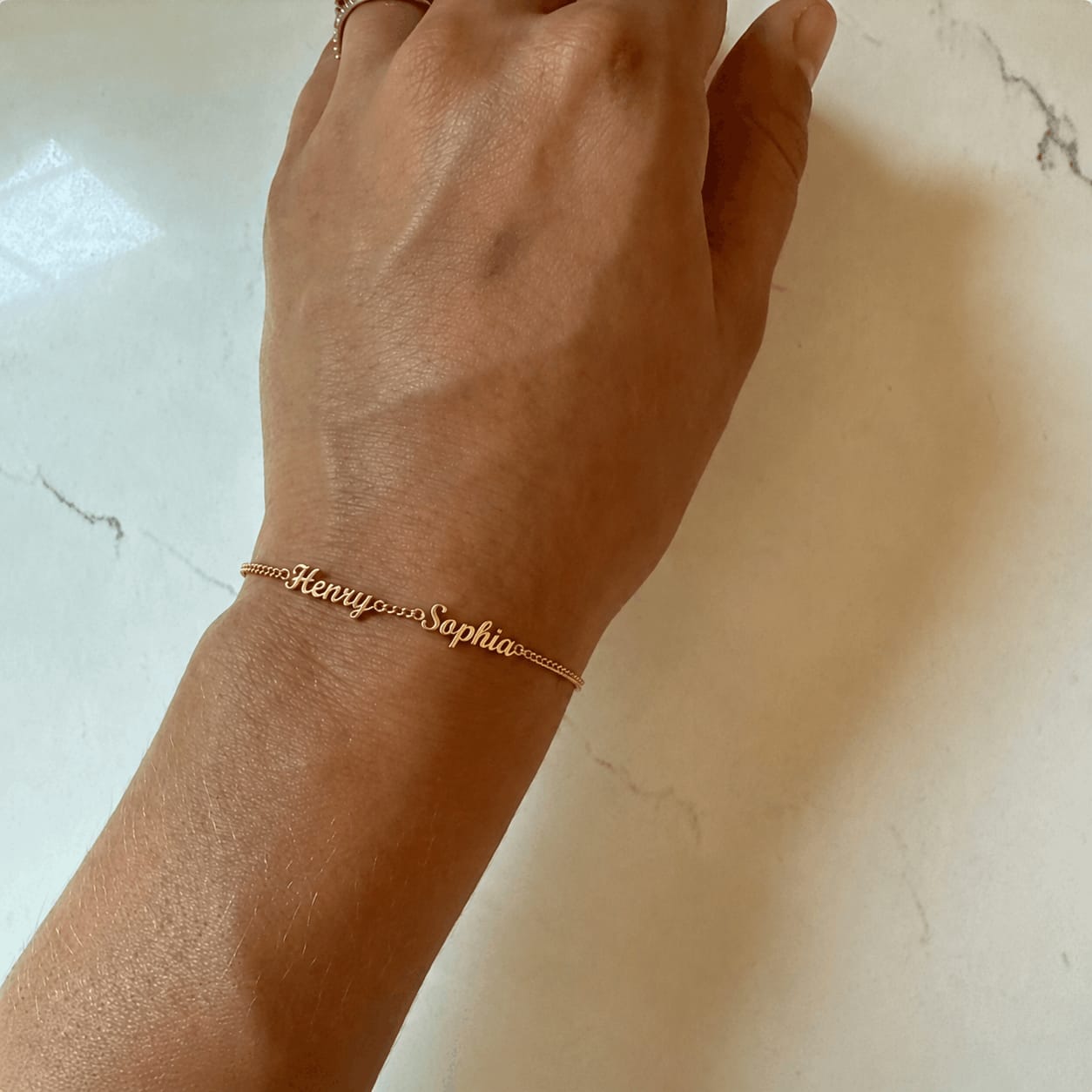 Customer photo review of Custom Name Bracelet
