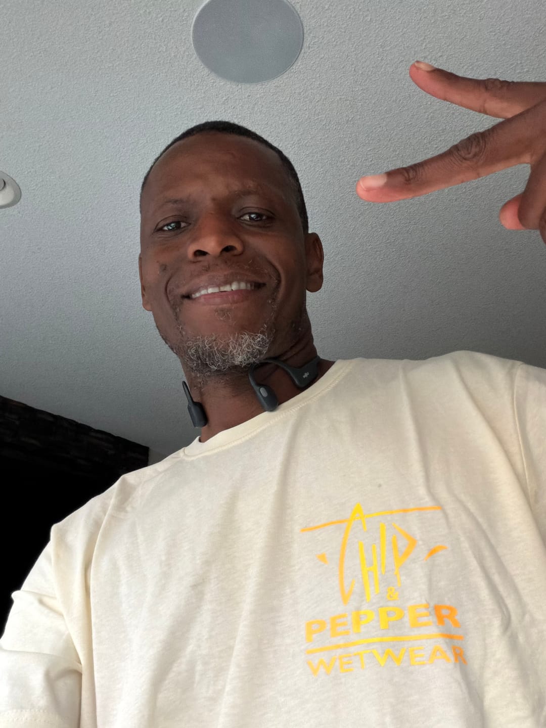 Customer photo review of Sunset Flood Tee