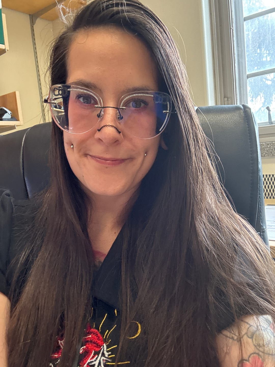 Customer photo review of Kitty Eyeglasses