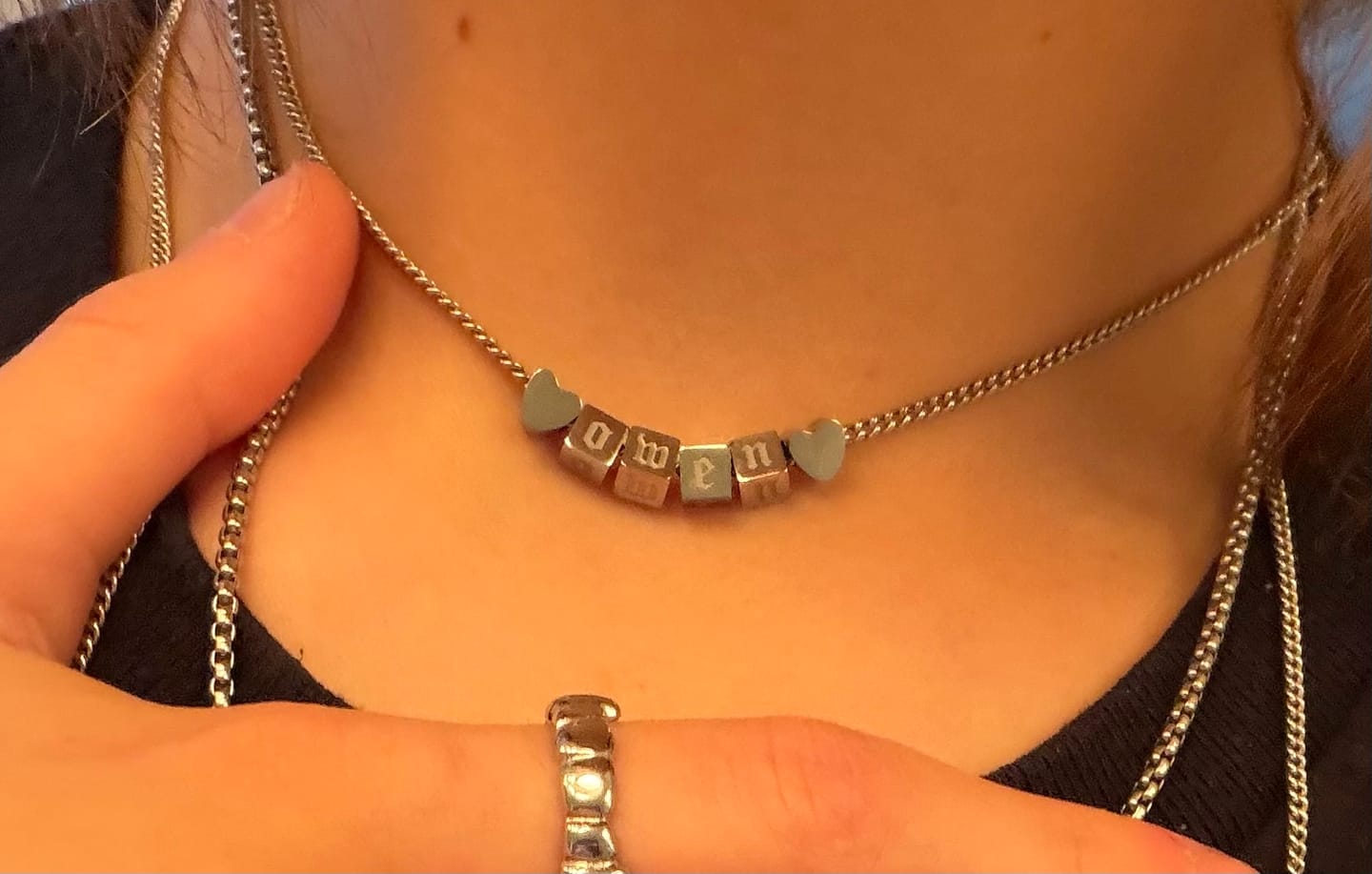 Customer photo review of CUSTOMIZABLE FRIENDSHIP NECKLACE
