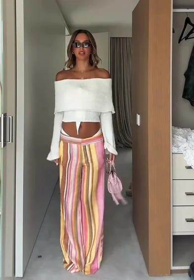 Customer photo review of Eleanor Wide Leg Palazzo Pants