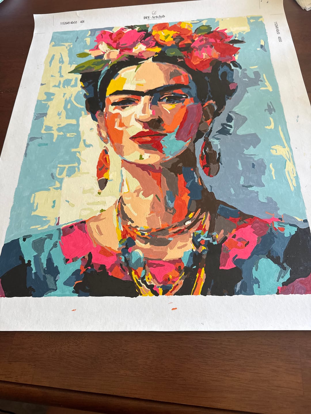 Customer photo review of Expressive Frida | Paint by Number