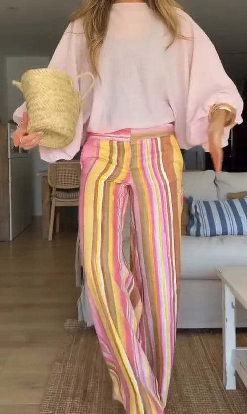 Customer photo review of Eleanor Wide Leg Palazzo Pants