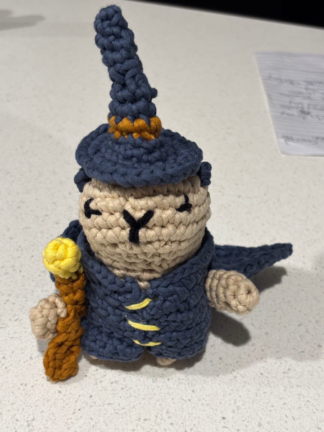 Customer photo review of Oberon The Capybara Mage Crochet Kit