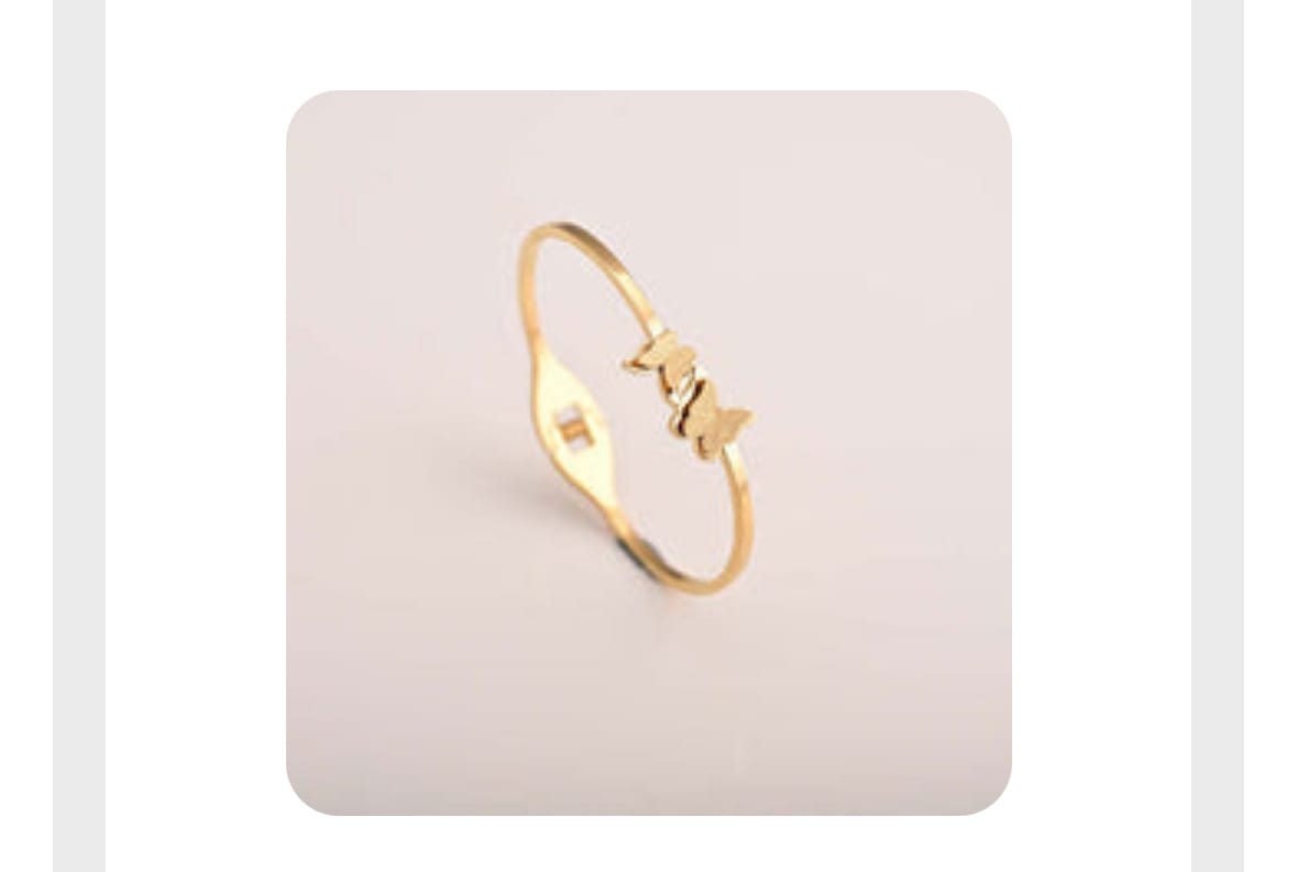 Customer photo review of Butterfly Charm Cuff Bracelet