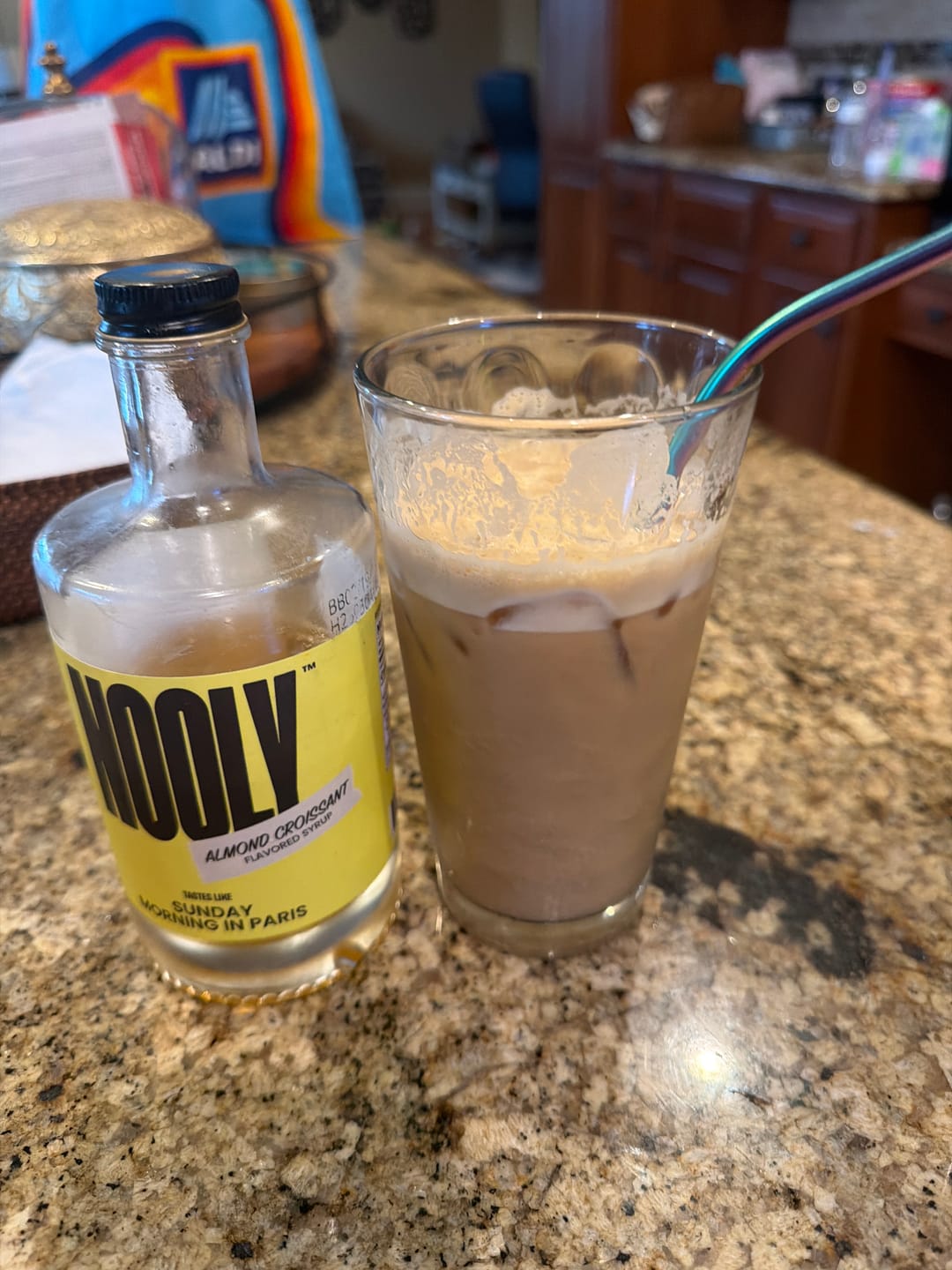 Customer photo review of Almond Coffee Syrup