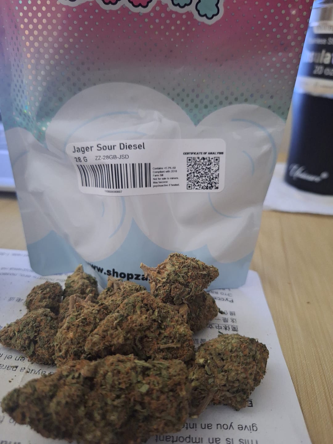 Customer photo review of Jager Sour Diesel - 14 Grams - Sativa