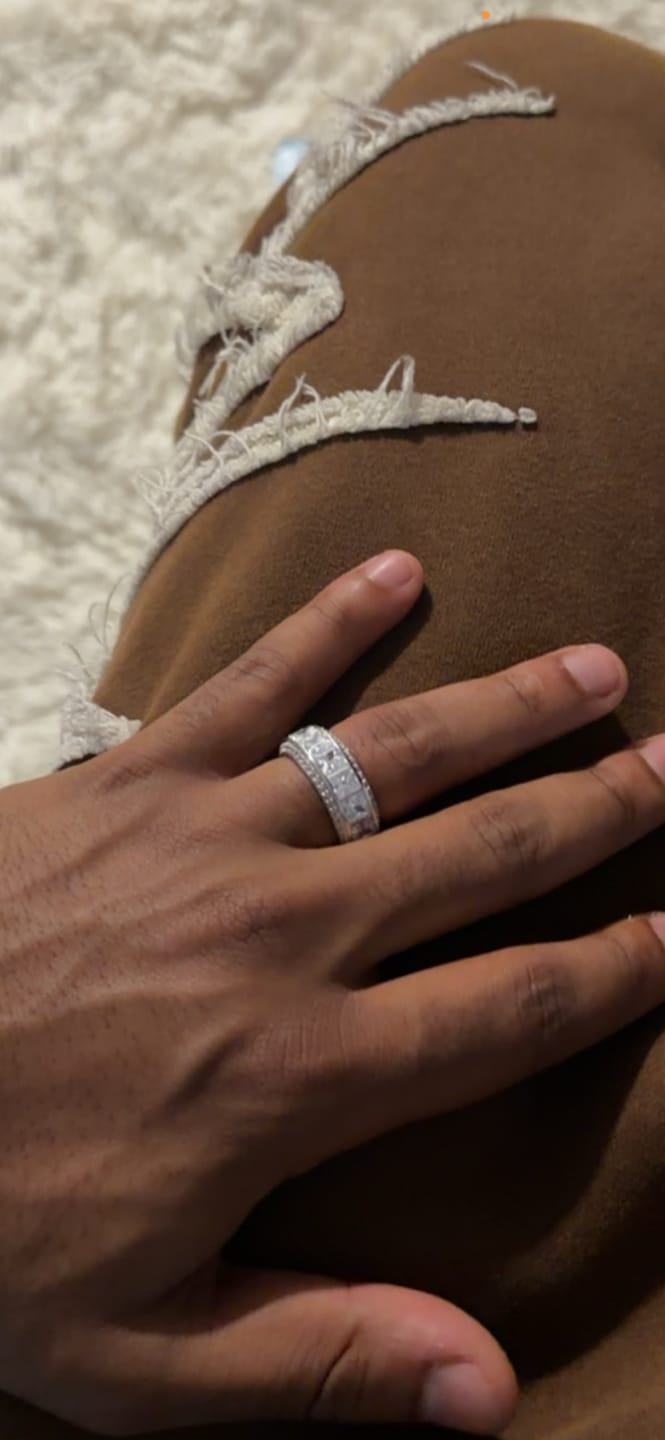 Customer photo review of Bold Multi-Row Princess Cut Anniversary Band