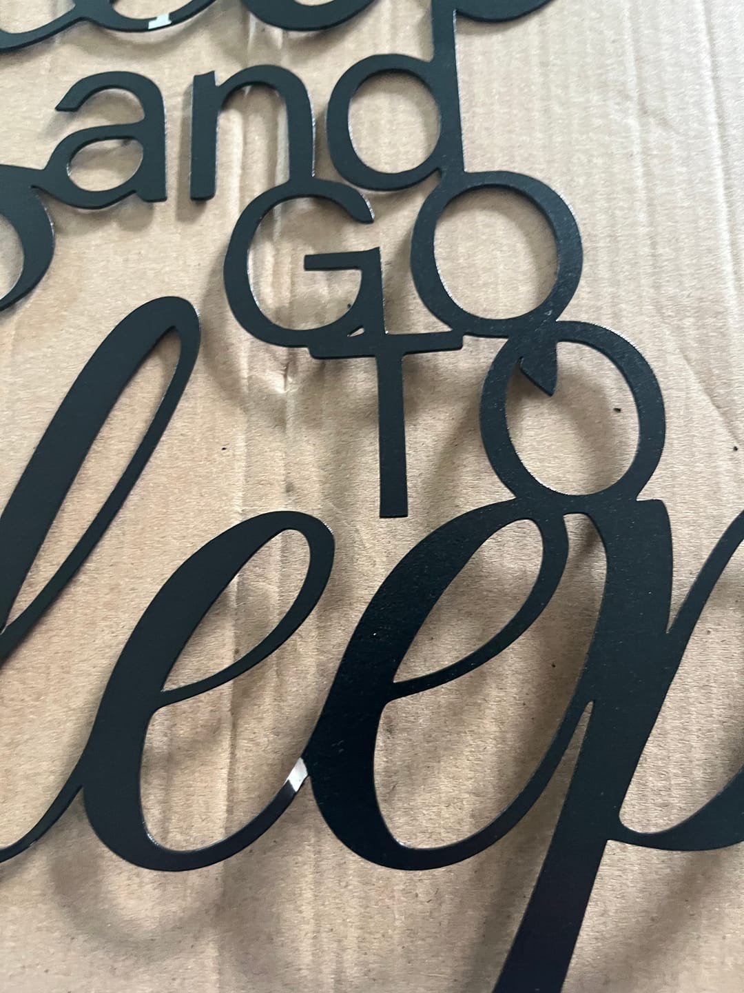 Customer photo review of Christianartworkshop Give It to God and Go to Sleep Metal Wall Decor: Let Faith Bring Peace