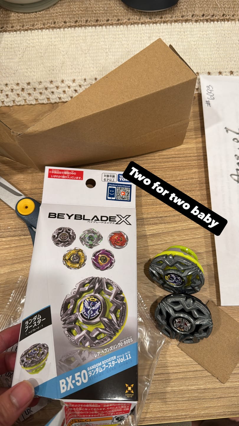 Customer photo review of [Pre-Order] Takara Tomy Beyblade X BX-50  Random Booster Vol.11 Heaven Ring