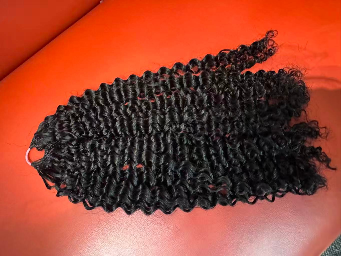 Customer photo review of 100% Human Hair Miracle Knots Crochet Hair Body Wave Extensions
