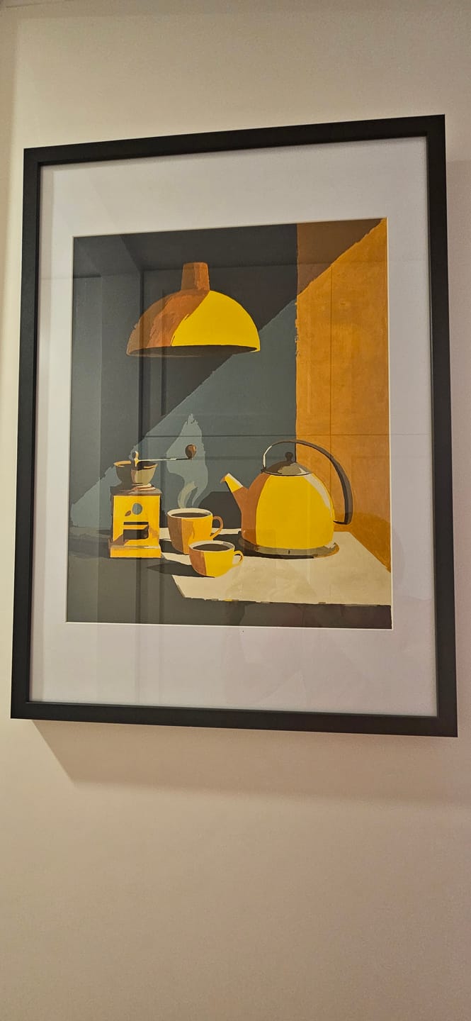Customer photo review of Geometry of yellow | Paint by Number