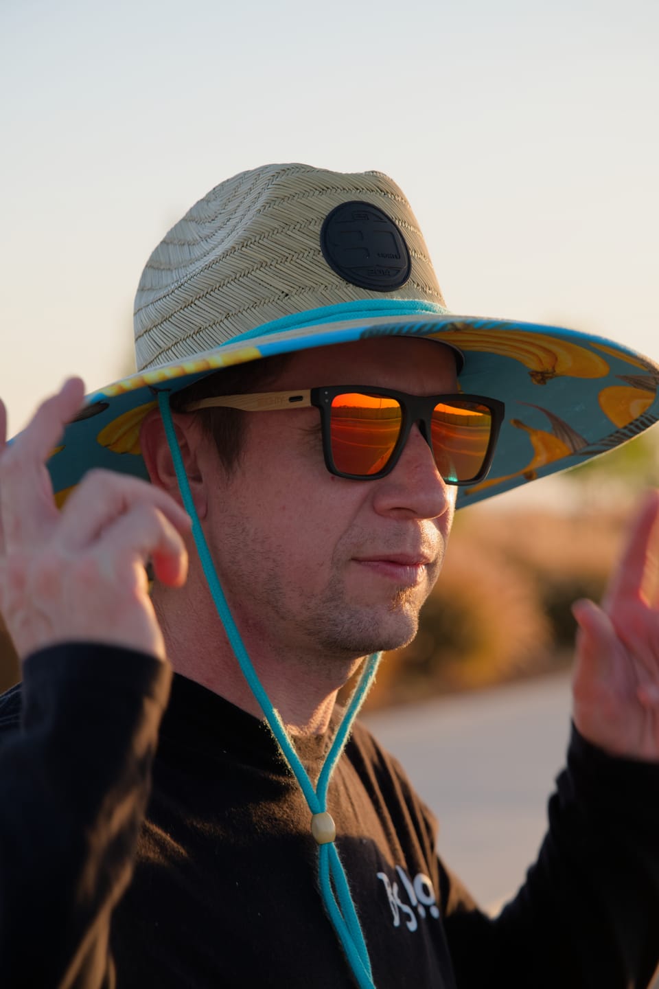 Customer photo review of 80Eighty® Polarized Bamboo Sunglasses - Red