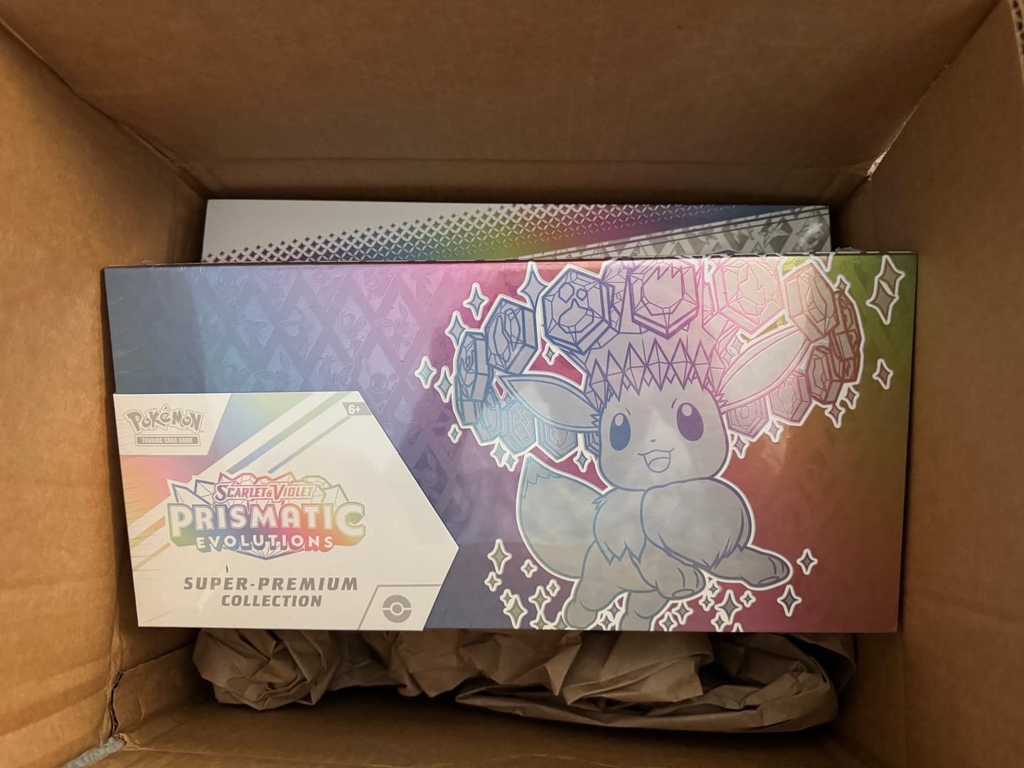 Customer photo review of Prismatic Evolutions Super-Premium Collection - SV: Prismatic Evolutions