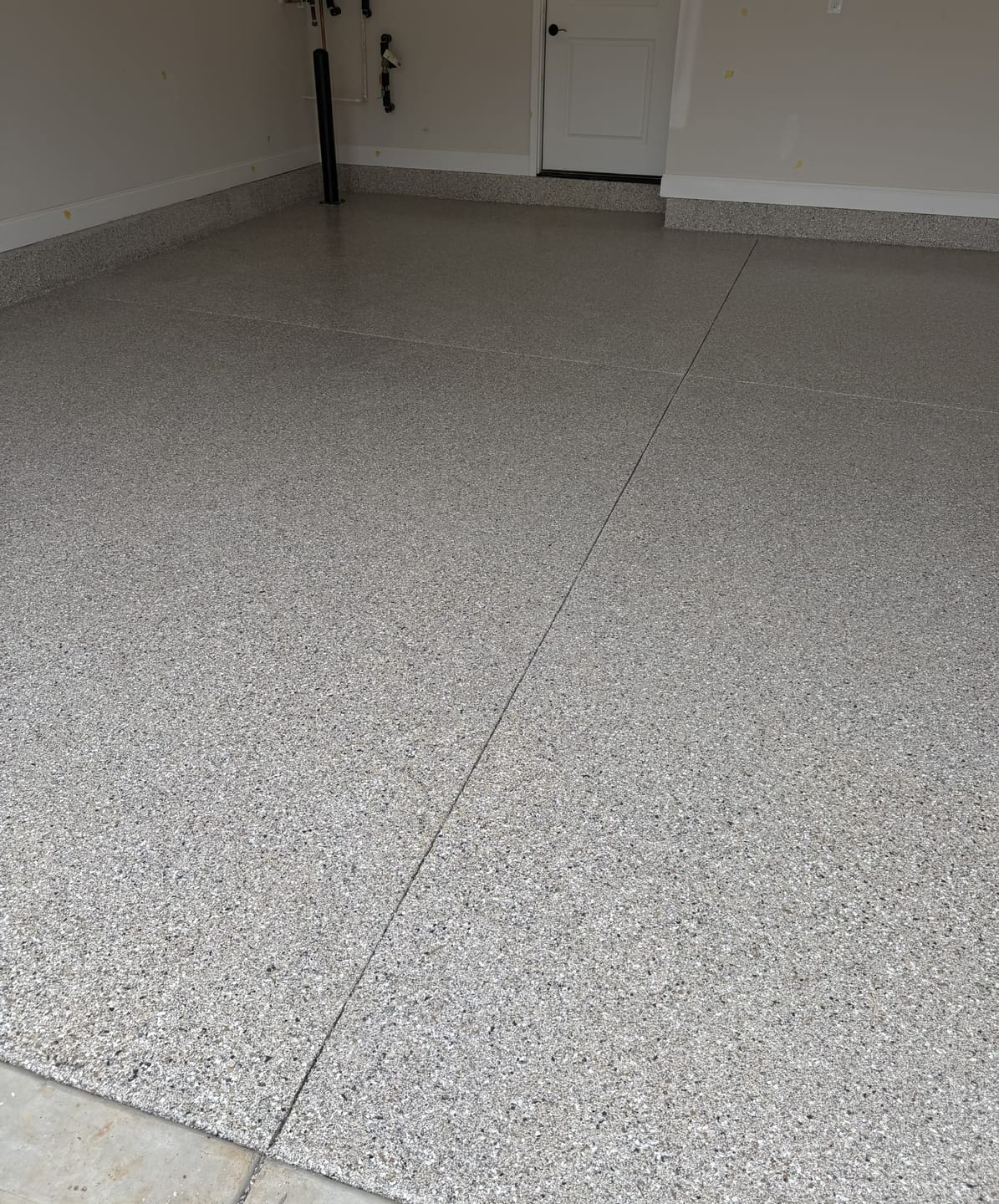 Customer photo review of Epoxy Floor Flakes - Hybrid Stone Collection
