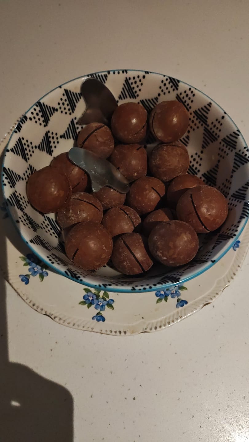 Customer photo review of Easy Crack, Roast Salt (Macadamia in Shell)