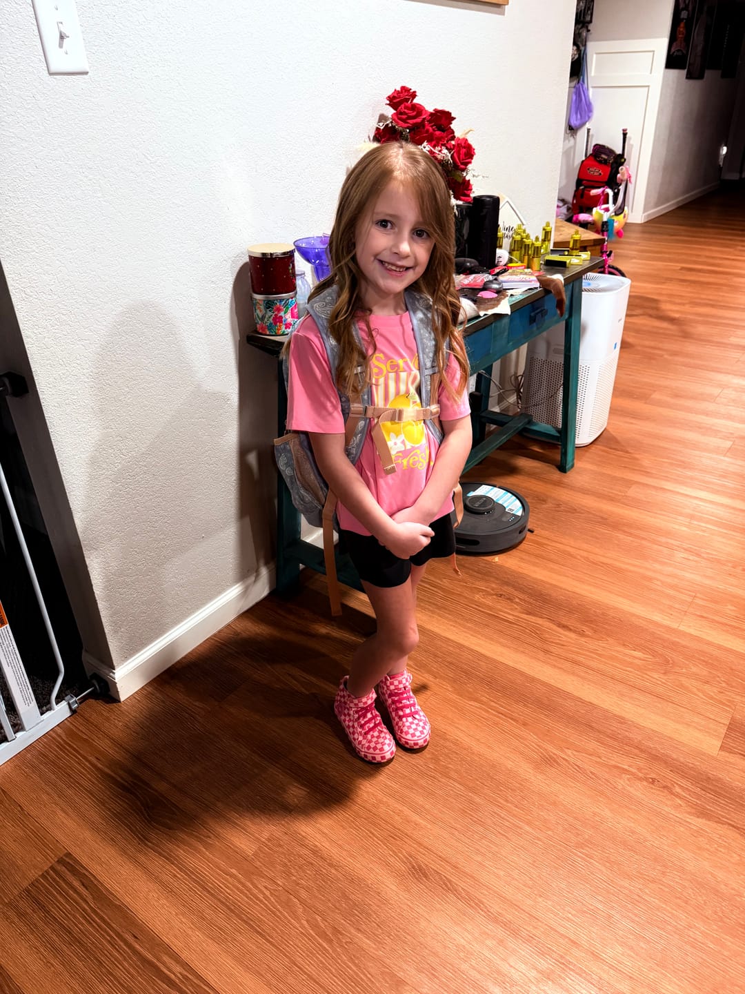 Customer photo review of SK8TR Hi-Top in Bubble Gum Checkered